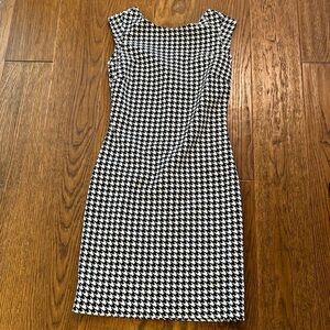 Zara Black‎ and White Sheath Midi Dress